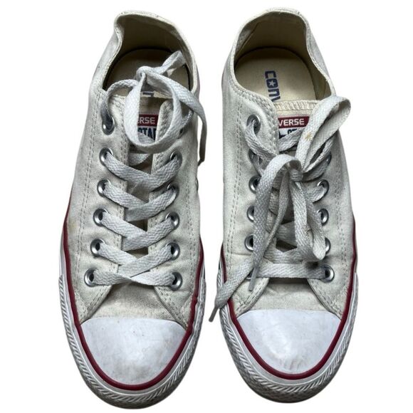 Converse White Canvas Low top Sneakers Size 7 - Picture 5 of 10